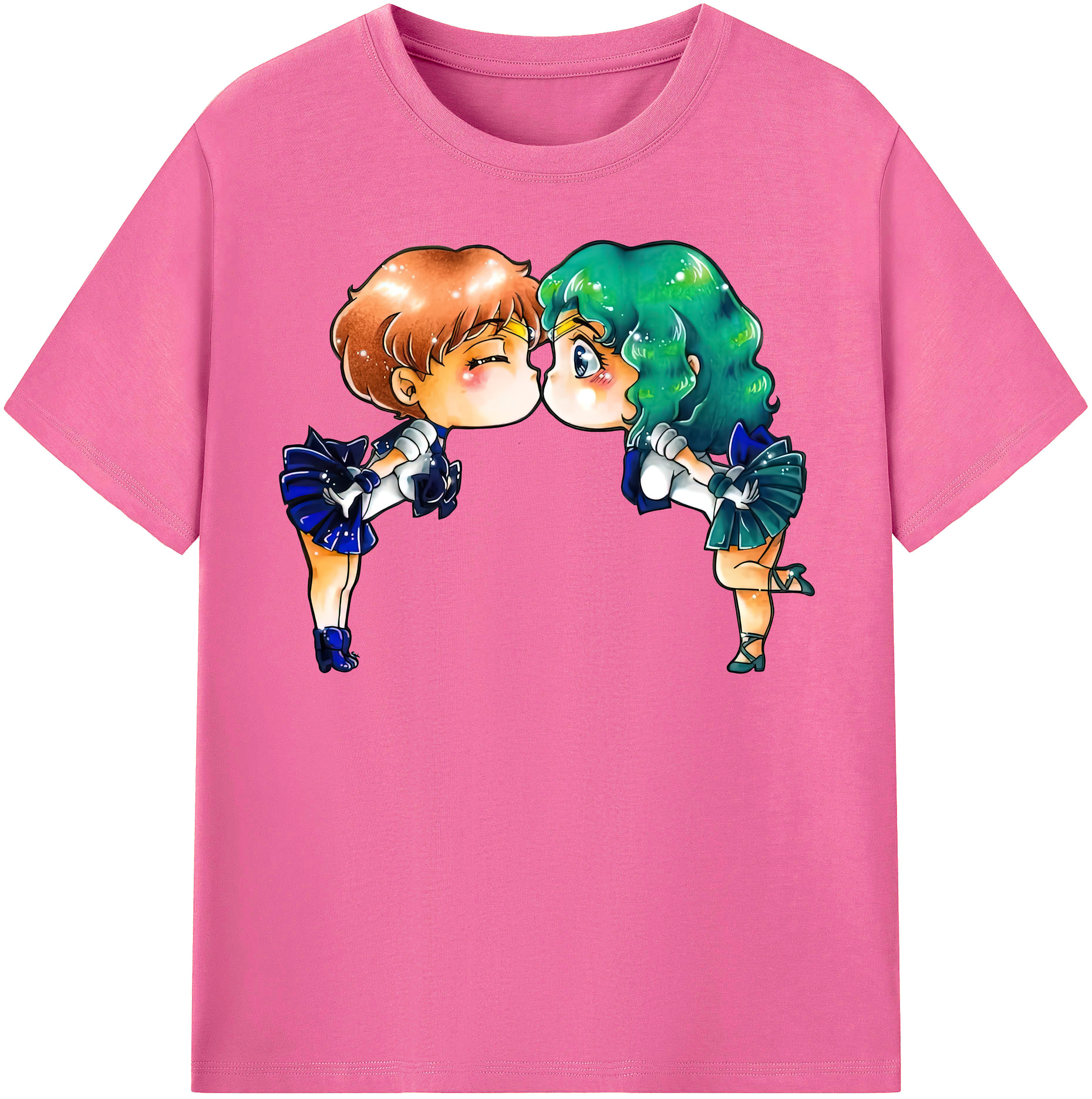（画像用） 美少女戦士セーラームーン 天王はるか Sailor Moon Tenoh Haruka レディースカジュアルプリントTシャツ（綿100％）